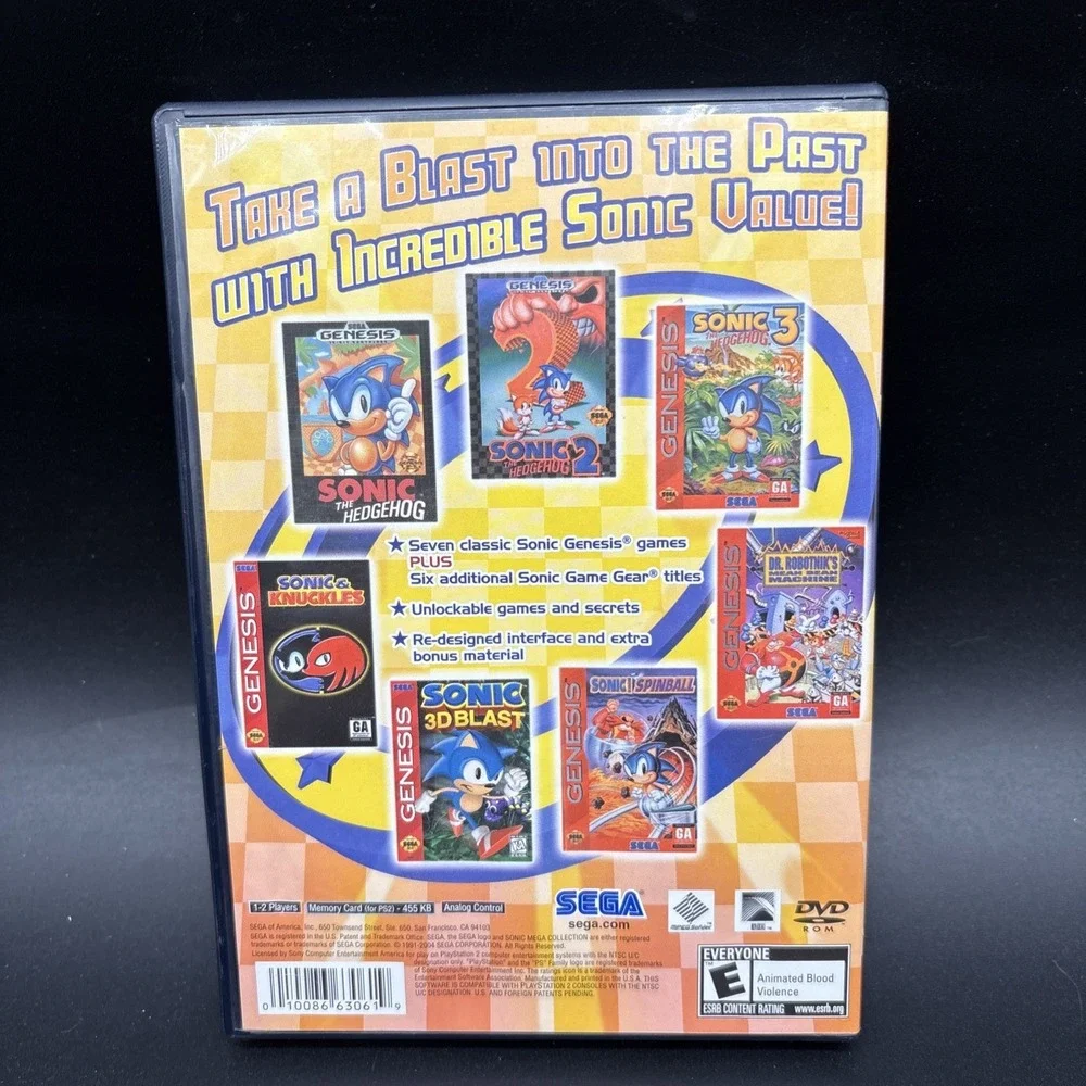 Sonic Mega Collection Plus (Sony PlayStation 2, 2004) PS2 With Manual TESTED